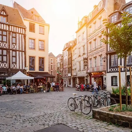 St Sever-place Parking Privee Fermer- Cosy-centre Rouen-wifi-3pers * 루앙